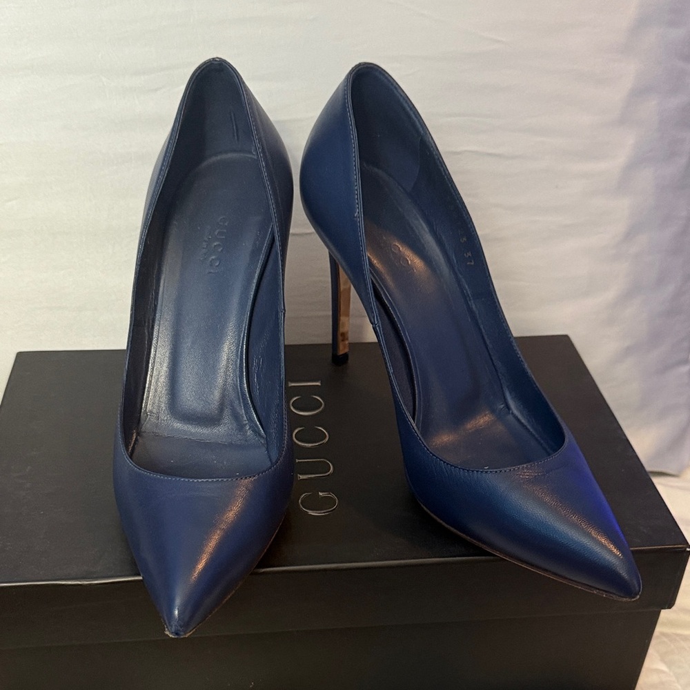 Gucci Women's Navy Leather Heels